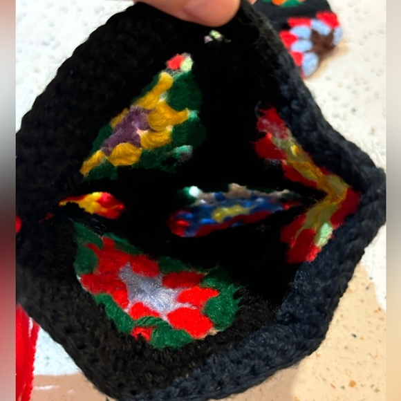 Vintage Crochet Patchwork Stocking Handmade - Picture 3 of 5